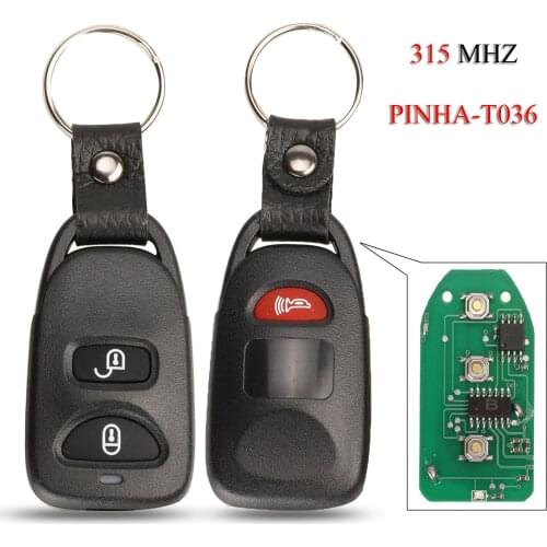 Kutery 10pcs/Lot Remote Smart Car Key For Hyundai Tucson Santa Fe Elantra2005-2011 2Buttons+Panic 315MHZ Keyless-Go PINHA-T036