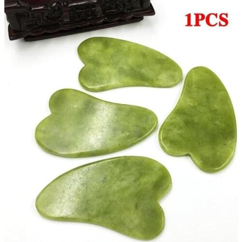 Natural Jade Stone Scraping Board Face Guash Scratch Massager Spa Therapy Guasha Plate Acupuncture Point Massage Tool Scraper