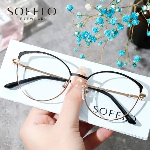 Fashion Cat Eye Myopia Eye Glasses Women Optical Prescription Eyewear Female Progressive Eyeglasses Multifocal Bifocal 2021 New
