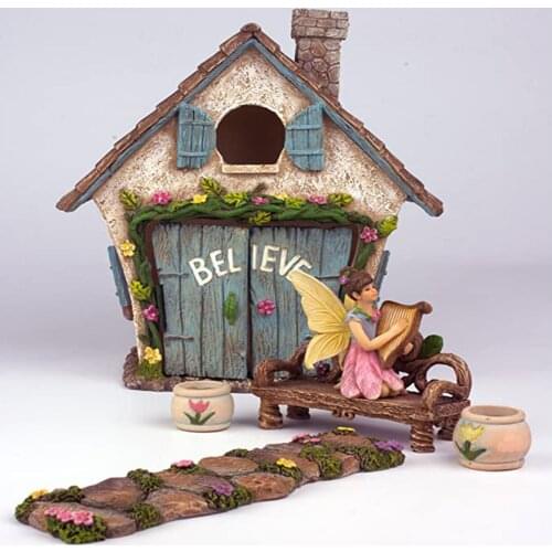 Fairy Garden House Kit for Kids or Adults Mini Fairy Figurines Indoor or Outdoor
