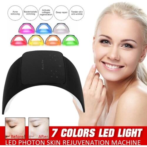 New Detachable LED Mask Face Photon Light Therapy Skin Rejuvenation 7-Color PDT Light Whitening Machine SPA Beauty Instrument