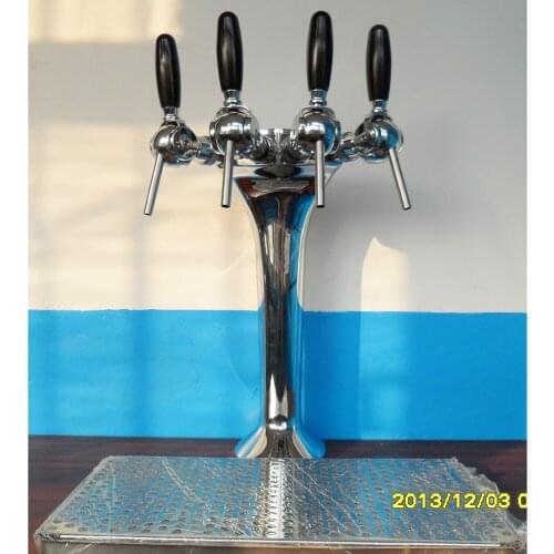 Beer column /beer tower/ beer dispenser with stainless steel drip tray and Belgium type ball taps