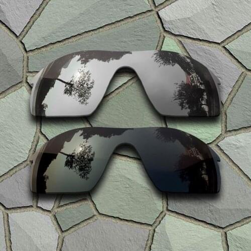 Grey Black&Chrome Sunglasses Polarized Replacement Lenses for Oakley Radarlock Path