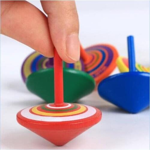 Party Favors Mini childrens educational wooden small top desktop decompression toy kindergarten