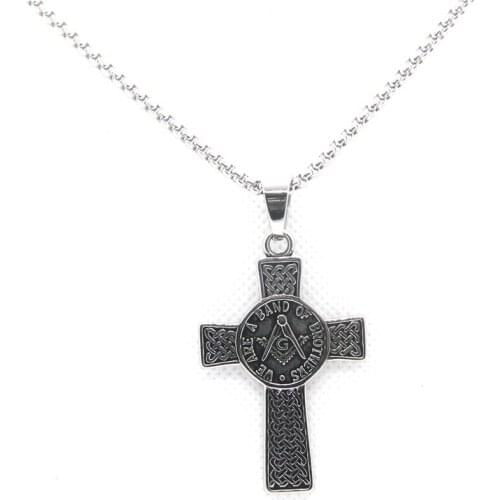 Support Dropship Newest design cross Pendant 316L Stainless Steel Fashion Jewelry interlaced Cross Pendant