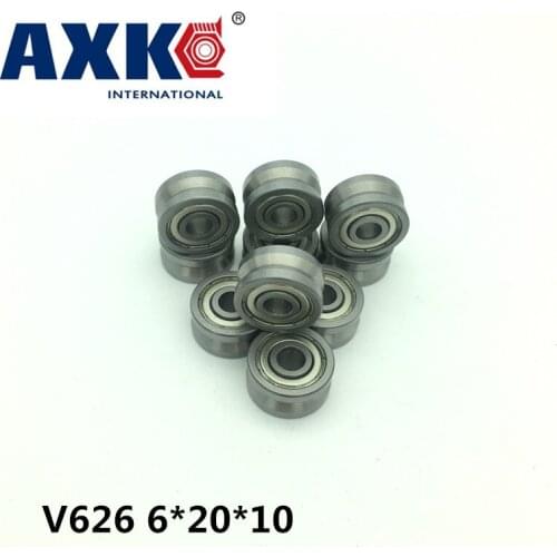 2019 New Rolamento Free Shipping 2pcs V626zz V62010 V Groove Ball Bearing 6x20x10mm Pulley Triangular For Spring Machine 626