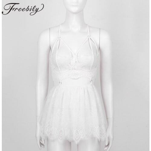 Sexy sleepwear women backless nightgown dress with g-string sets V-neck lace perspective temptation sling nightgown sleepwear