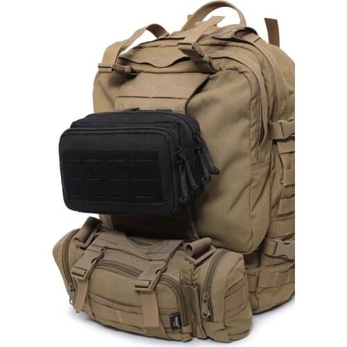 DEWO 1000D Molle Pouch Tactical Double Layer Waist Pack EDC Utility Tool Pouch for Backpack Vest Outdoor Hunting Accessory Bags