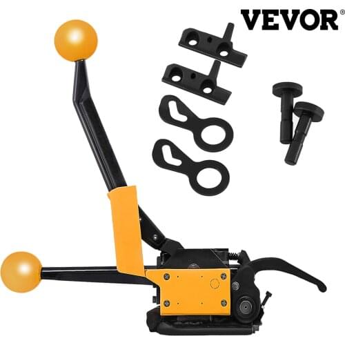 VEVOR A333 Handheld Sealless Steel Belt Strapping Machine Hand Packing Tool 13-19MM Metal Bending Kit for Wrapping Flat Package