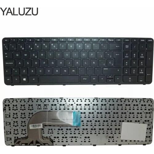 YALUZU Spanish Laptop Keyboard For HP Pavilion 15-N 15-g000 15-r000 15-g 15-r 250 G3 255 G3 256 G3 with Frame