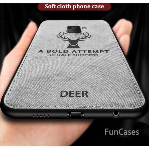 Back Cover Phone Case For Samsung Galaxy A8 A6 Plus 2018 J5 J7 J3 2017 J4 J6 Plus 2018 Note 9 8 S8 S9 Plus Deer Cloth Capa