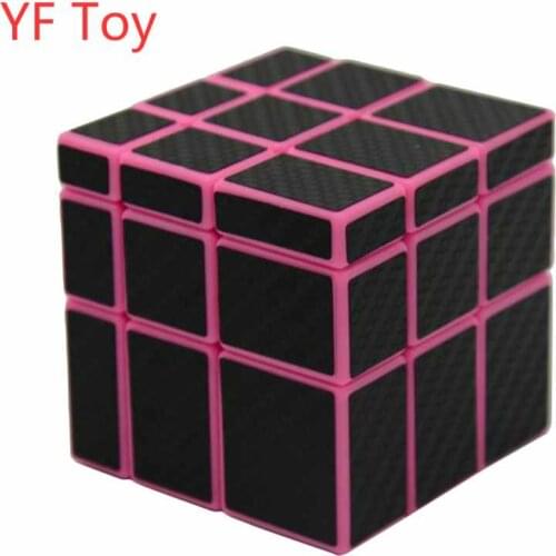 Zcube 3x3x3 Mirror Carbon Fiber Magic Cubes Blue Pink Color 57mm Ultra-Smooth Speed Cubes Safe ABS Brain Teaser Toy Gift