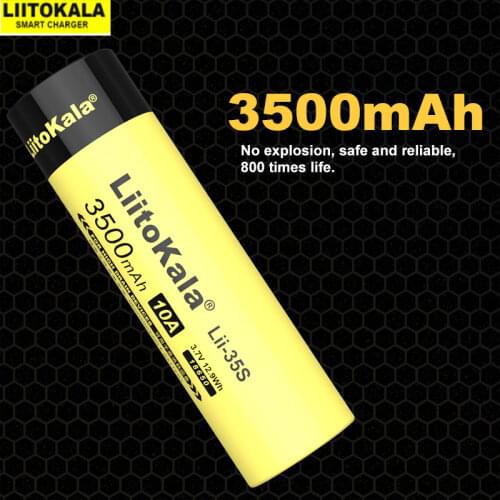 1-20PCS LiitoKala Lii-35S New 18650 Battery3.7V Li-ion 3500mAh lithium battery For high drain devices