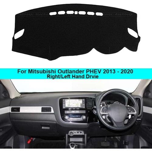 2 Layers Car Dashboard Cover Dashmat Dash Mat Carpet Cape For Mitsubishi Outlander PHEV 2013 - 2020 Sun Shade Dash Board Cover