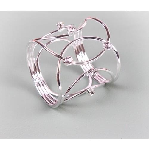 6pcs Chinese napkin ring model between napkin buckle cloth ring simple modern X-shaped woven napkin ring