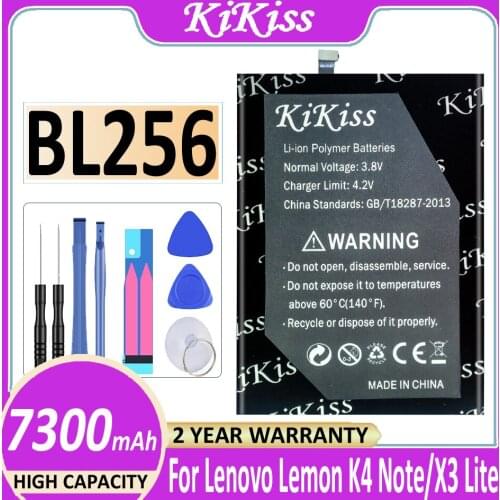 Free Tool 7300mAh BL256 Cell Phone Battery For Lenovo Lemon K4 Note K4note / Vibe X3 Lite K51c78 A7010 Battery Bateria
