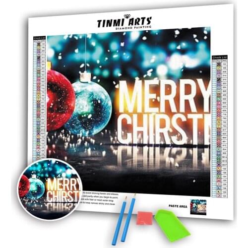 5D Diamond Painting Canvas Good Merry Christmas Full Round Drill DIY Mosaic Cross Stitch Pattern Handmade Embroidery Decor