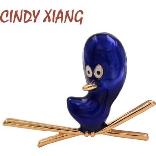 CINDY XIANG New Arrival Enamel Birds Brooch Pins Fashion Cute Animal Brooches Unisex Women And Men Jewelry 3 Colors Accessories