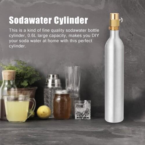 Sodawater 0.6L Bottle Cylinder High Compressed Bottle with Refill Soda Adapter W21.8 Thread