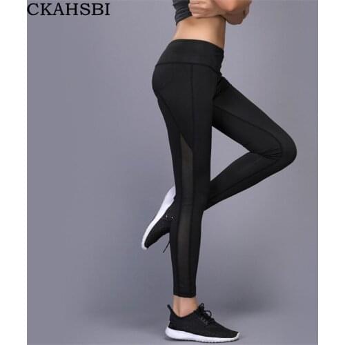 CKAHSBI Sport Women Fitness Leggins Running Sportswear Stretchy Yoga Pants Workout legging Elastic High Waist Yoga Leggings