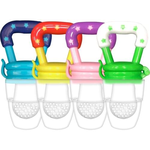 Fruit and vegetable Feeding Baby Teether consisting silica gel Teether enjoyed stars to bite Bag baby accessories mordedores