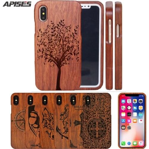 Exotic Skull Tree Flower Wooden Phone Case For iPhone 8 6 6S 8 Plus 7 7Plus 5 5s SE X Case Capa Hard Back Cover