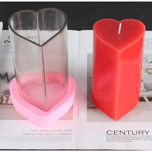 Diy Candle jar Mould Heart Shape Candle Material Production Wax Film Silicone Mould
