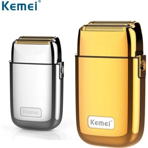 Kemei All-metal Electric Shaver Men Razor Rechargeable Beard Shaver Floating Hair Beard Trimmer Face Care Shaving Machine