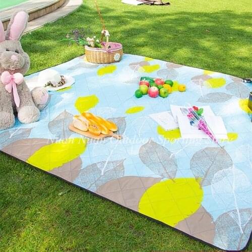 Machine Washable 200*200cm Picnic Outdoor Camping Mat Beach Tent Blanket Children Plaid Baby Rug Moisture-Proof Pad