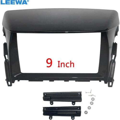 LEEWA Car Audio Radio 2DIN Fascia Frame Adapter For Mitsubishi Eclipse 9" Big Screen Dash Fitting Panel Frame Kit #CA6781