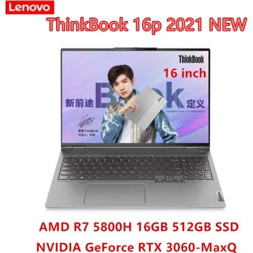 Lenovo Thinkbook 16P 2021 AMD Ryzen 7 5800H Windows 10 16GB 512GB SSD NVIDIA GeForce RTX 3060 16-inch