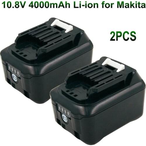 2PCS BL1040 BL1040B 10.8V 4000mAh Li-ion Power Tools Rechargeable Battery for Makita BL1015 BL1020B BL1041 BL1016 BL1041B DF031D