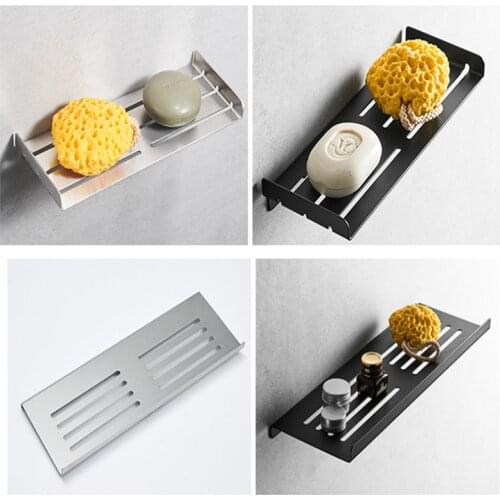 LIUYUE Bathroom Shelves Brushed Nickel/Black Stainless Steel Wall Mounted Soap Shampoo Shelf Cosmetic Shelf Hardware Accessories