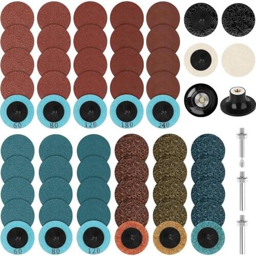 63 PCS 2-Inch Deburring and Rust-Removing Grinding Wheel Set, with 1/4-Inch Shank, Pneumatic Electric Tool Promotion