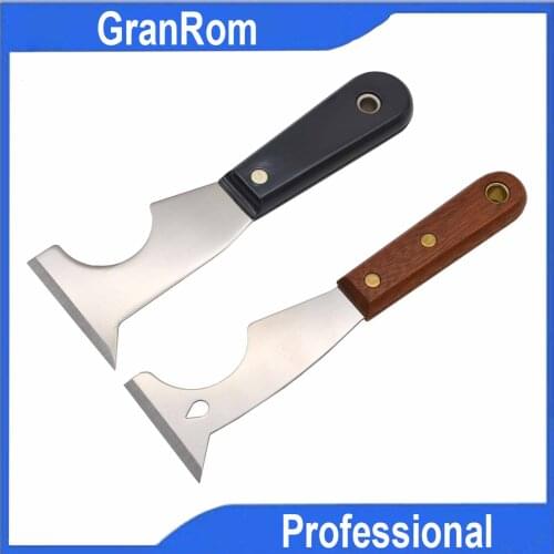 Stainless Steel Putty Knife 2.5 Inch Paint Scraper Multi-Functional Cleaning Shovel With Plastic/Wood Handle Hand Tool