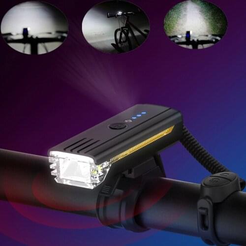 Front Bicycle Light USB Rechargeable LED Bike Light Sensor Waterproof Cycling Headlight Safety Flashlight Lamps Bike Horn