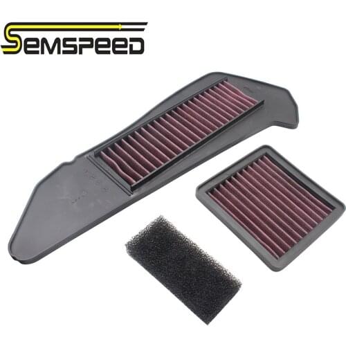 Latest For Yamaha X-MAX XMAX 250 XMAX 300 2018-2020 2021 Intake Cleaner SEMSPEED Motorcycle 2pcs Air Filter Purifier Replacement