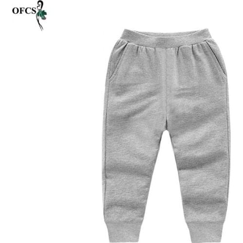 Childrens Sale Cotton Pants Spring Infant Pants Boys Girls Solid Soft Pants Baby Casual Outdoor sports Elastic waist Trousers