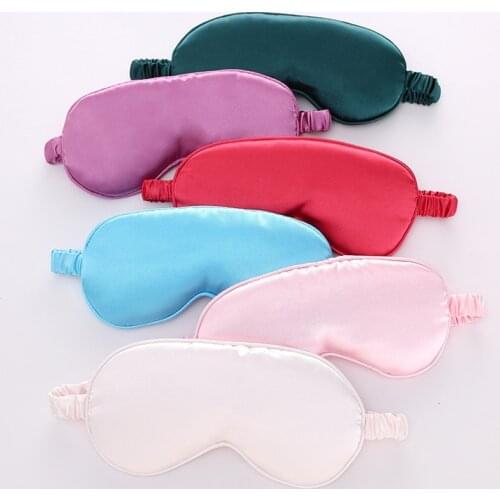 Silk Sleeping Eye Mask Sleep opaska na oczy do spania Blindfold Silk Bandage Night Mask Eye Cover For Women Men Relax Travel Nap
