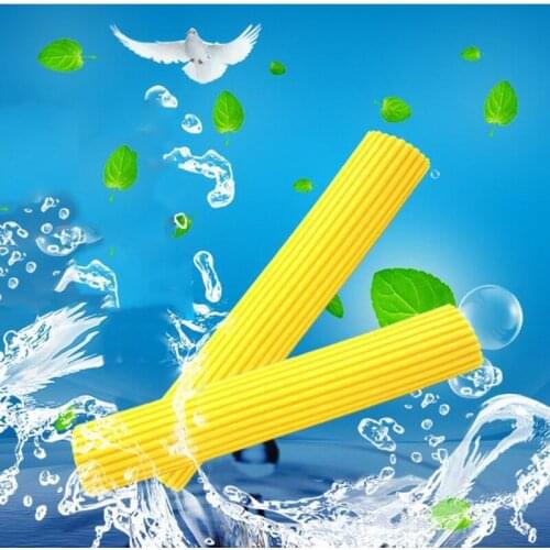 270416/Mops Floor Cleaning Fold Squeeze Water Sponge Mop, Stainless Steel Rod Rubber Can Stretch Cotton Absorbent Mop