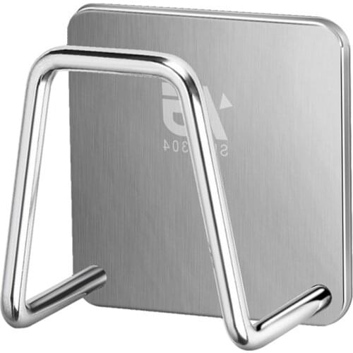 1PC Drying Hook Sponge Drain Rack Stainless Steel Multifunction Puch Free Storage Rack Drying Rack for Bathroom Home Kitchen