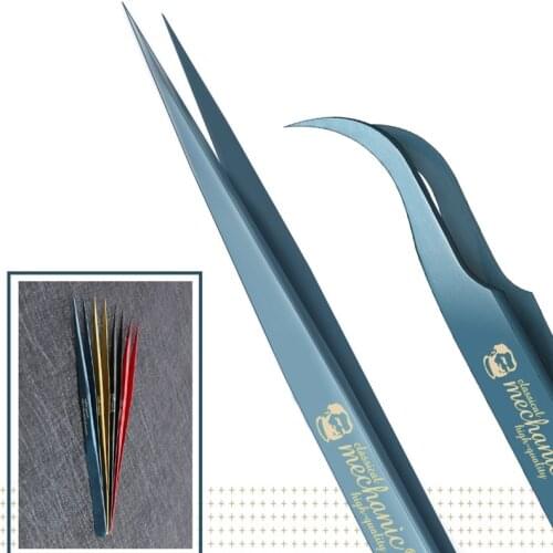 MECHANIC Bent/Sharp Point Ultra Fine Tweezers High Tenacity Durable Forceps for SMD PCB BGA Motherboard Micro Repair Tools