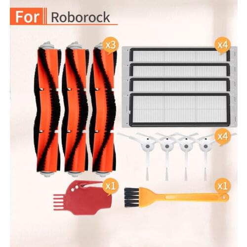 Vacuum cleaner side brush main brush HEPA filter accessories for xiaomi mi 1 2 roborock s6 s50 s51 robot vacuum cleaner parts mi
