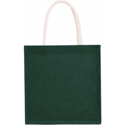 Women Jute Burlap Tote Bag Large Reusable Grocery Bags with Handles Swag Shopping Handbag Beach