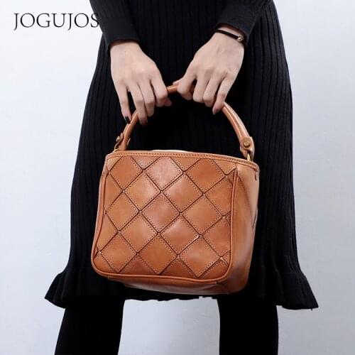 Leisure Chic Han Edition Tide Women Bags Retro Handmade Genuine Leather Classic Luxury Fashion Atmospheric Brand Shoulder Bags