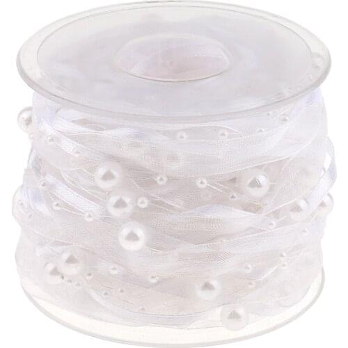10m Strings Beaded Ribbon,Pearl String,Satin Ribbon And Ribbon For Decor