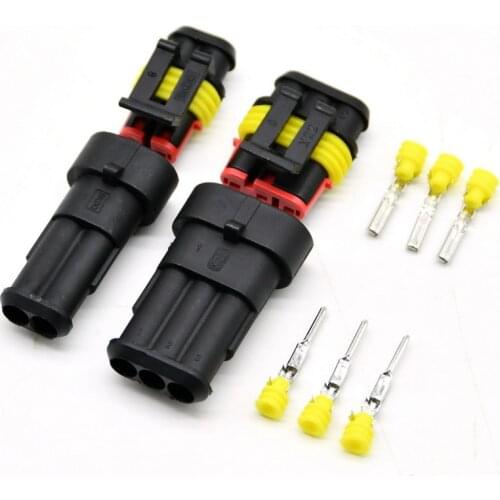 10pcs 5 Pairs Waterproof Male Female Electrical Connectors Plug 2-pin/3-Pin (without wire)Way With Wire For Car Motorcycle