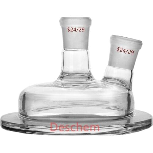 24/29 Glass Reactor Lid OD 150mm Twins Necks Use For Reaction Reactor 2-Neck