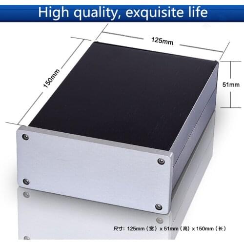 125*51*150 Mm All Aluminum Amplifier Chassis DAC HIFI Tube Amp House Mini Chassis Power Shell AMP Enclosure Case DIY Box