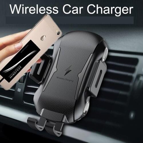 Automatic Car Mount Qi Wireless Charger for XIaomi Redmi Note 7 Pro TPU Case Wireless receiver Car Phone Holder For Redmi 7 A 7A